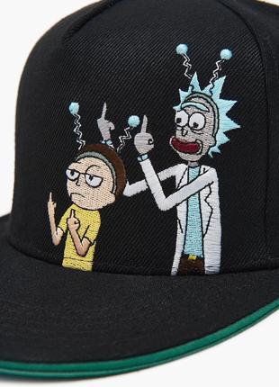 Чоловіча бейсболка кепка cropp з вишивкою rick and morty рік та морті2 фото