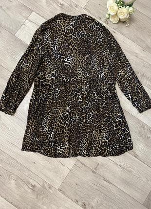Леопардовое платье-туника zara, р.l-xl6 фото