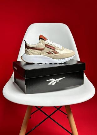 Кроссовки reebok legacy brown/beige9 фото