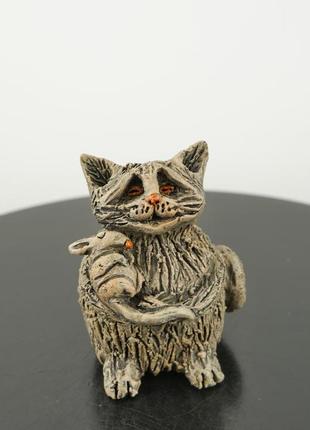 Кот с мышкой фигурка сувенир4 фото