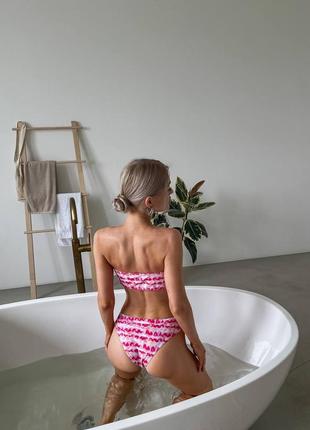 Комплект: роздільний купальник + штани рожевого кольору4 фото