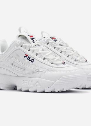 Fila disruptor ii 2 premium оригинал, женские кроссовки фила, кожа стильные5 фото