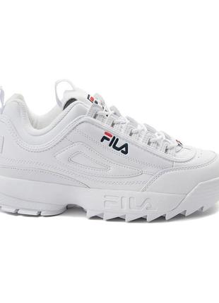 Fila disruptor ii 2 premium оригінал, жіночі кросівки філа, шкіра стильні9 фото