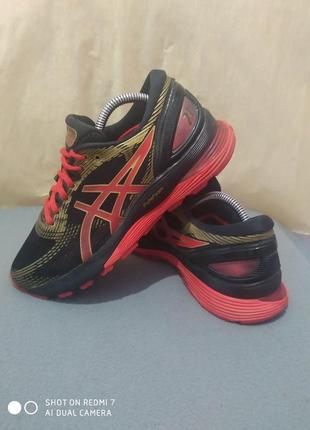 Кроссовки asics gel-nimbus 21 black/red athletic #1012a235 running shoes