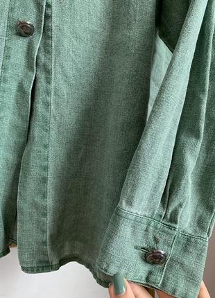 Зеленая плотная рубашка с металлической фурнитурой wallmann7 фото