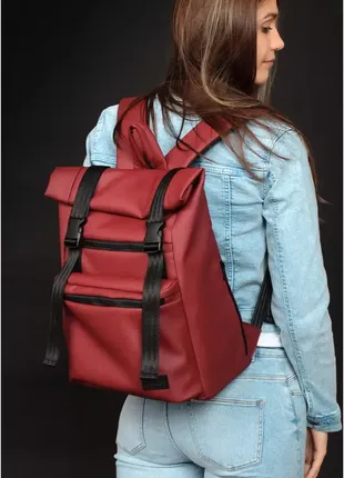 Женский рюкзак ролл sambag rolltop zard бордо