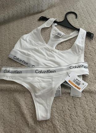 Комплект calvin klein оригинал белый топ кельвин3 фото