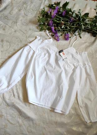 Стильная белая блуза uk 8.