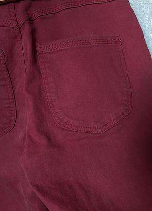 Красные джинсы скинни clockhouse ( интересные, необычные, выстиранный деним, h&amp;m, zara )6 фото