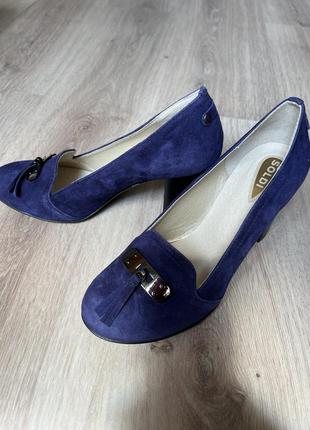 Замшеві жіночі туфлі, 38 розмір4 фото