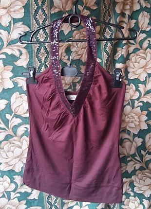 Майка літня з пайєтками топ корсет