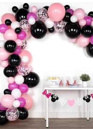Арка фотозона гирлянда шарики минные маус минни маус шарики