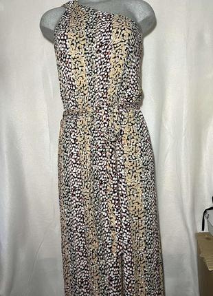 Летний фирменный женский сарафан с поясом - 54 размера