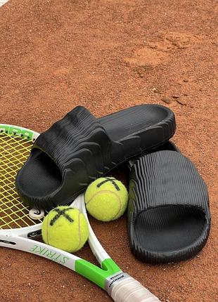 Шлепанцы ребристые черные / синие