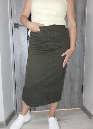Прямая плотная длинная юбка2 фото