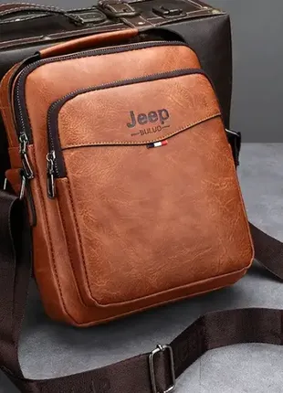 Модная мужская сумка планшет jeep повседневная, барсетка сумка-планшет для мужчин эко кожа4 фото