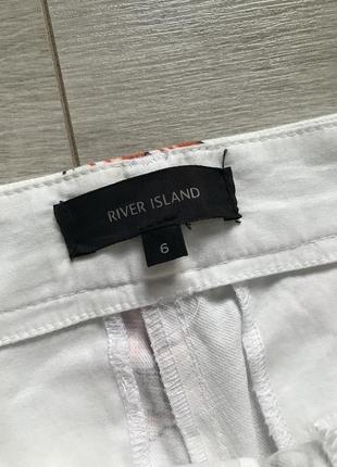 Белые брюки штаны в цветочный принт river island6 фото