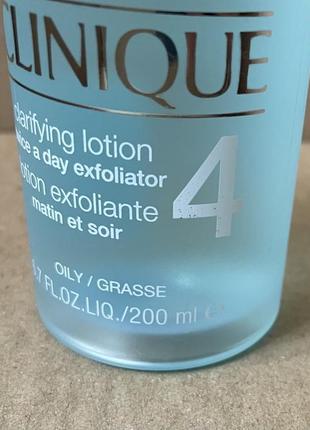 Clinique clarifying lotion No4 очищающий лосьон для жирной кожи 200ml2 фото