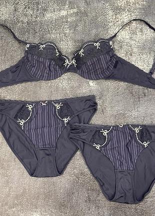 Комплект белья бюст бюстгальтер трусы трусики hunkemoller