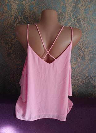 Женская розовая блуза в бельевом стиле р.44/46 блузка блузочка6 фото
