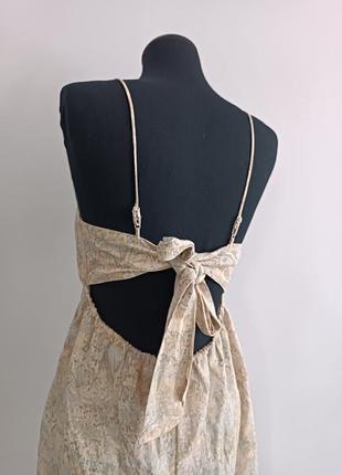 Платье из смесового льна с бантом на спине h&m 165/88 cm8 фото