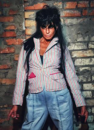 Пиджак pepe jeans жакет блейзер в полоску летний
