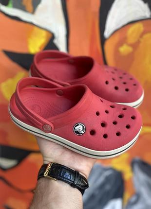 Crocs сандали шлёпанцы c 10-11, 27-28 размер детские красные оригинал