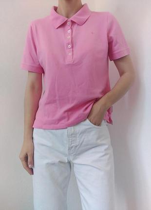 Розове поло бавовняна футболка розова топ коттон футболка рожева поло оверсайз7 фото