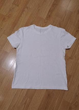 Белая коттоновая футболка1 фото