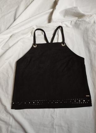 Чорна майка футболка блузка топ