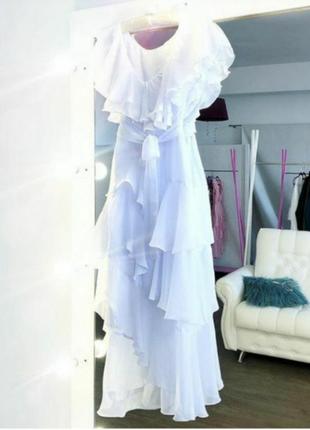 Шифоновое белое платье от shevchenko design studio