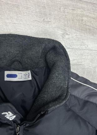 Fila куртка пуховик 52/54 l размер чёрная плащовка оригинал4 фото