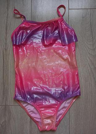 Красивый модный слитный купальник george для девочки 7-8 лет рост 122-128