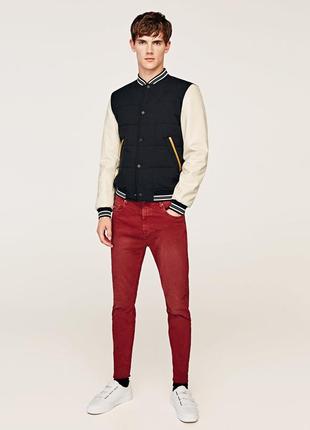 Джинси zara carrot fit bull denim red4 фото