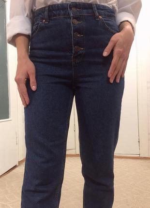 Mom джинсы на пуговицах3 фото