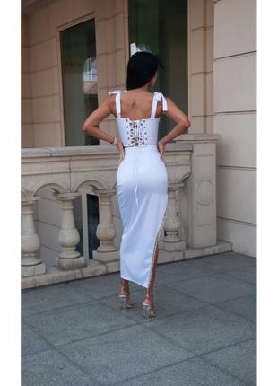 Розкішний вечірній костюм зі спідницею і топом6 фото