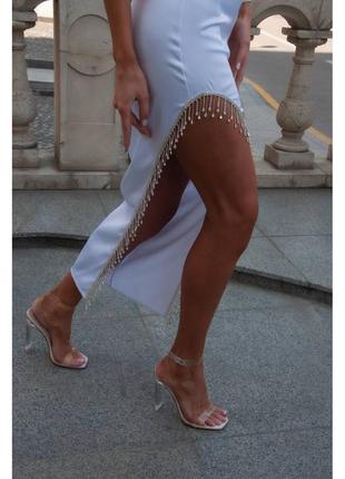 Розкішний вечірній костюм зі спідницею і топом7 фото