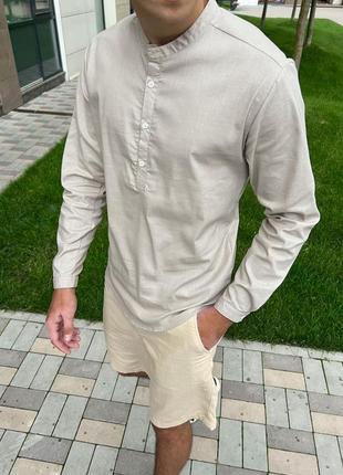 Стильна чоловіча льняна сорочка