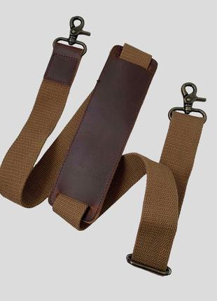 Широкий плечевой ремень для сумки с кожаным подплечником