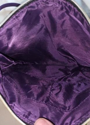 💜 милая фиолетовая сумочка кросс беж 💜4 фото