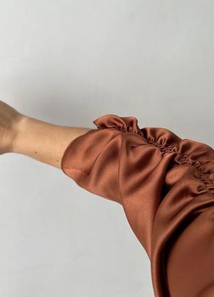 Шикарное атласное сатиновое платье супер качество6 фото