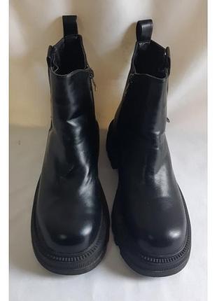 Ботинки женские кожаные на меху whoew