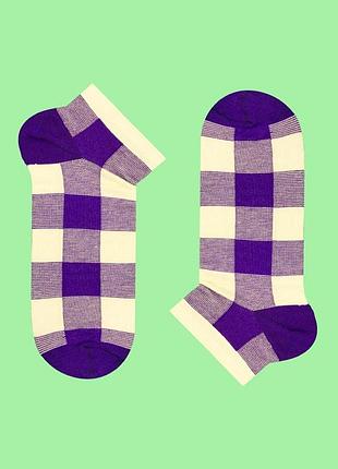 Короткие носки в синюю клетку sox