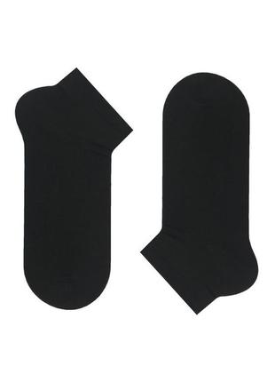 Короткие однотонные черные носки. sox