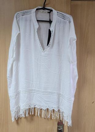 Блуза жатка с бахромой.