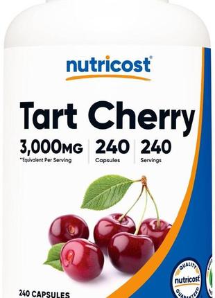 Экстракт терпкой вишни nutricost "tart cherry extract" 3000 мг (240 капсул)