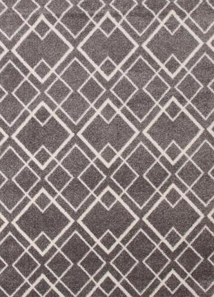 Ковер dakaria karat fayno run 7101/160 1.20x3.40 м серый белый