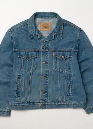 Levis vintage every garment guaranteed orange tab trucker denim jacket чолов ісаак джинсова куртка