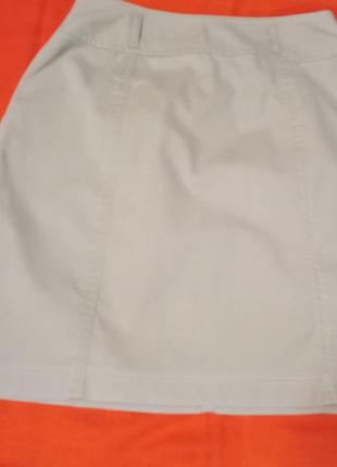 Коттоновая юбка-трапеция1 фото