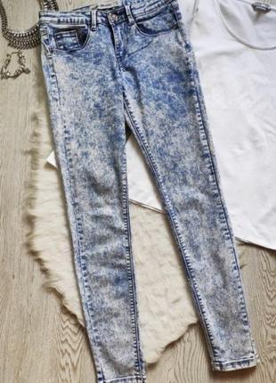 14 блакитні skinny, скіні варені блакитні джинси жіночі bershka5 фото